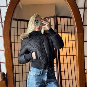 Y2K style Garage Black Quilted Puffer Jacket